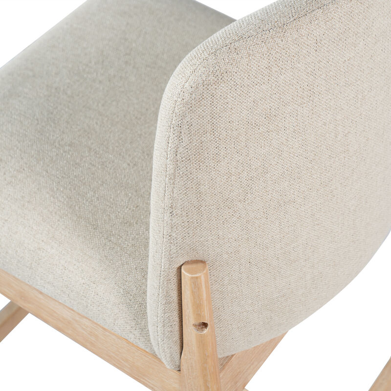 Christopher Knight Home Alexandra Farmhouse Rubberwood Upholstered Counter Stools with Curved Backrest (Set of 4) image number 9