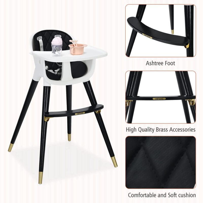 Hivvago 3-In-1 Adjustable Baby High Chair with Soft Seat Cushion for Toddlers