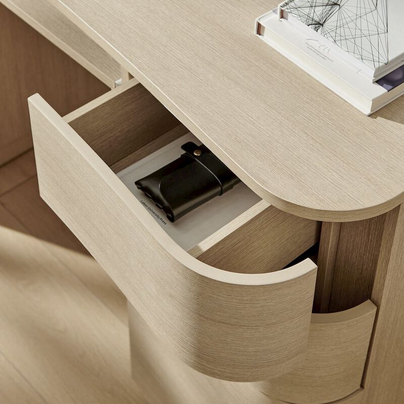 Mirae 55" 6-Drawer Curved Office Desk image number 9