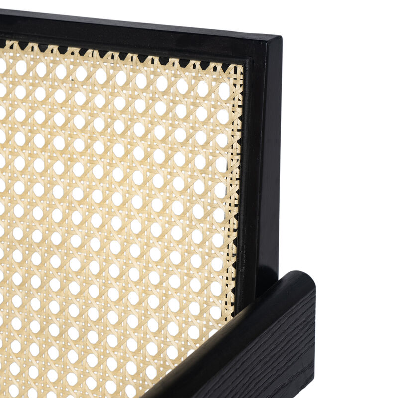 Merax Cream Woven Cane Plastic Backrest Bar Stool