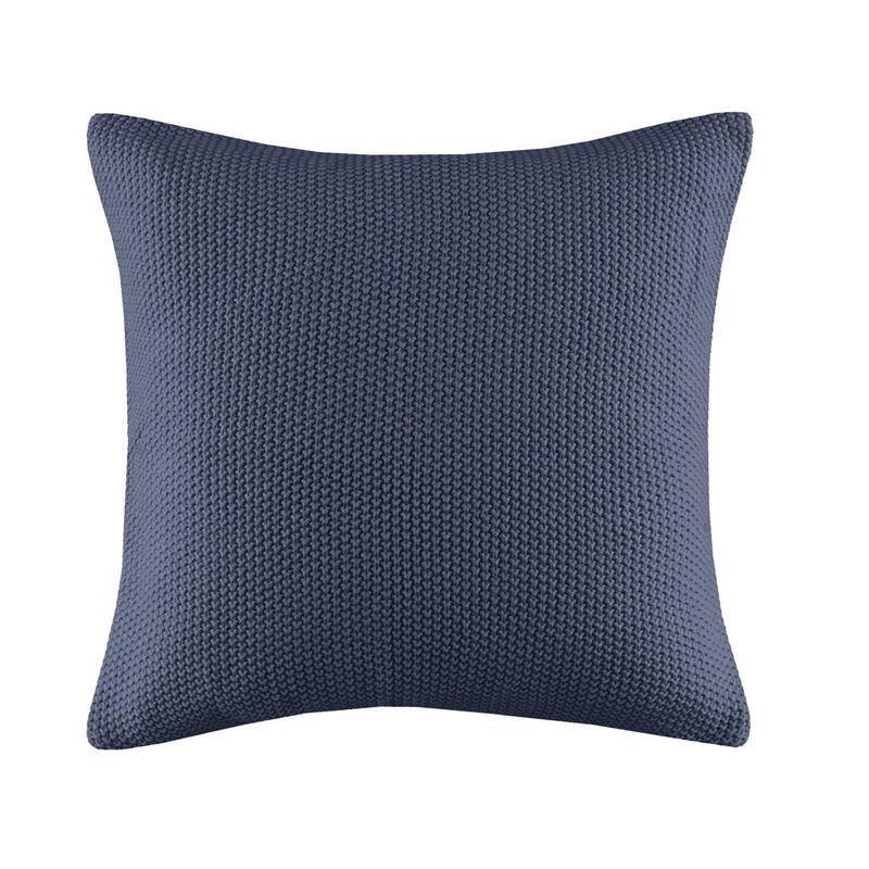Gracie Mills Lessie Solid Knit Square Pillow Cover