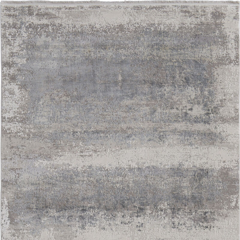 HomeRoots Abstract Power Loom Area Rug With Fringe image number 0