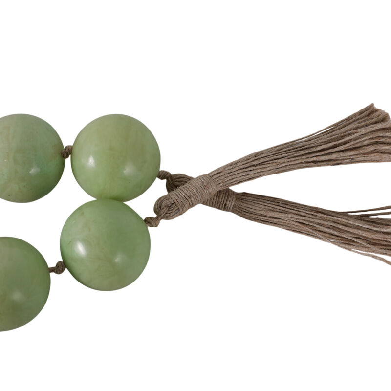 40'' Swirled 2" Resin Beaded Garland, Sage Green image number 5