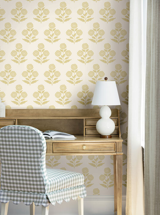 Souci Butter Marigolds Wallpaper