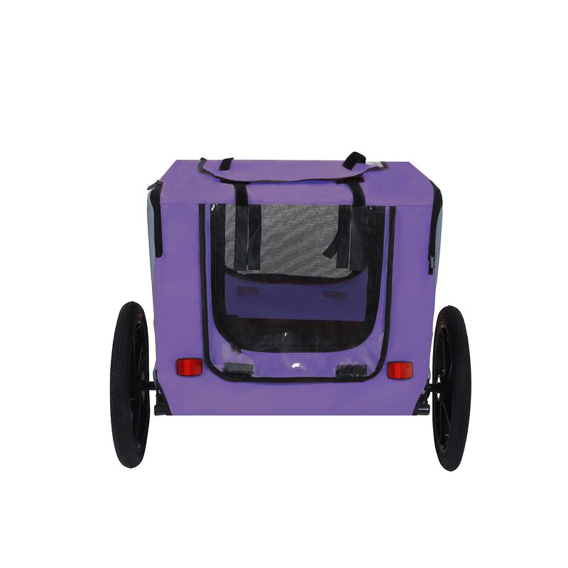 Heavy-Duty Foldable Pet/Cargo Bike Trailer-16" All-Terrain Wheels & Universal Hitch image number 4