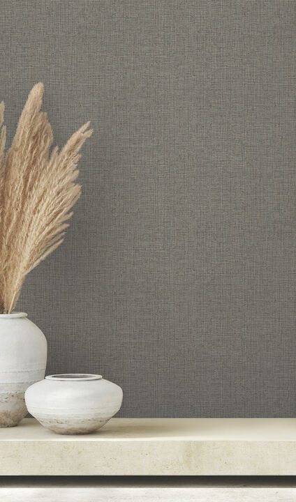Clarkson Dark Grey Woven Wallpaper (Set of 2)