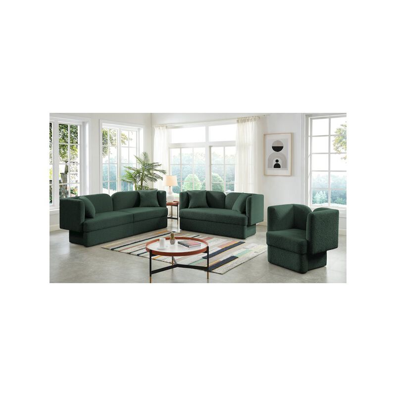 Meridian Furniture Marcel Green Boucle Fabric Chair