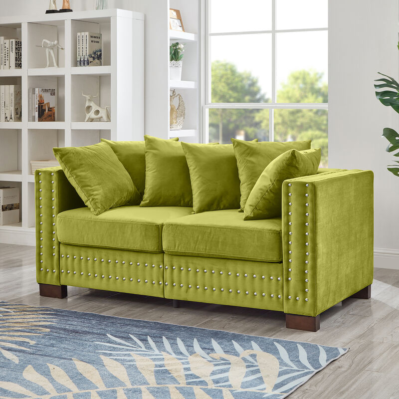 Modern Design Living Room Sofa Square armrest image number 2