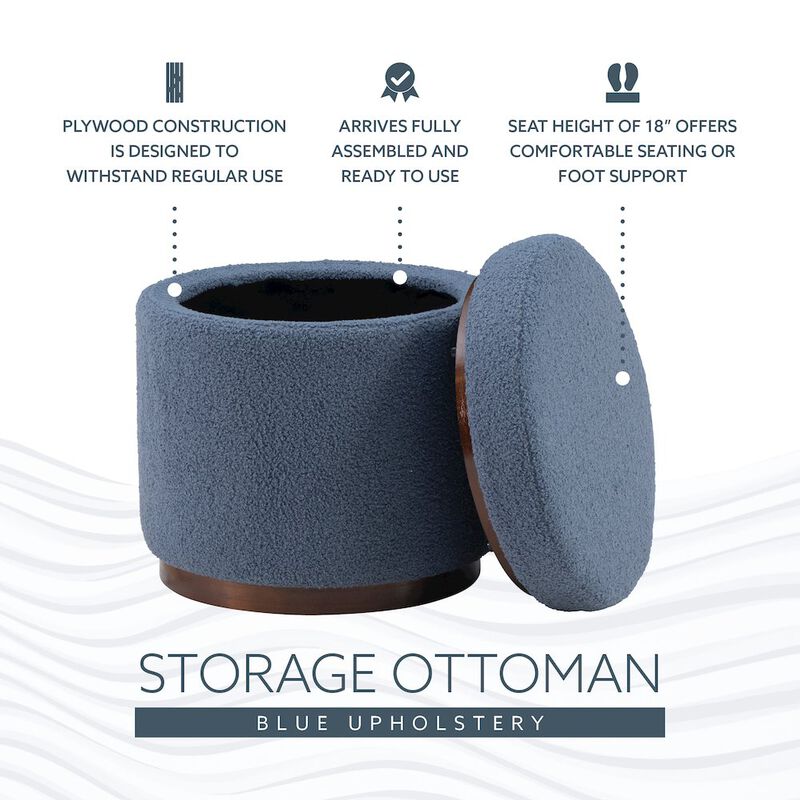 Linon Blanche Storage Ottoman image number 8