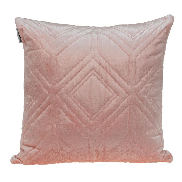 20" Pink Stylish Reversible Quilted Throw Pillow