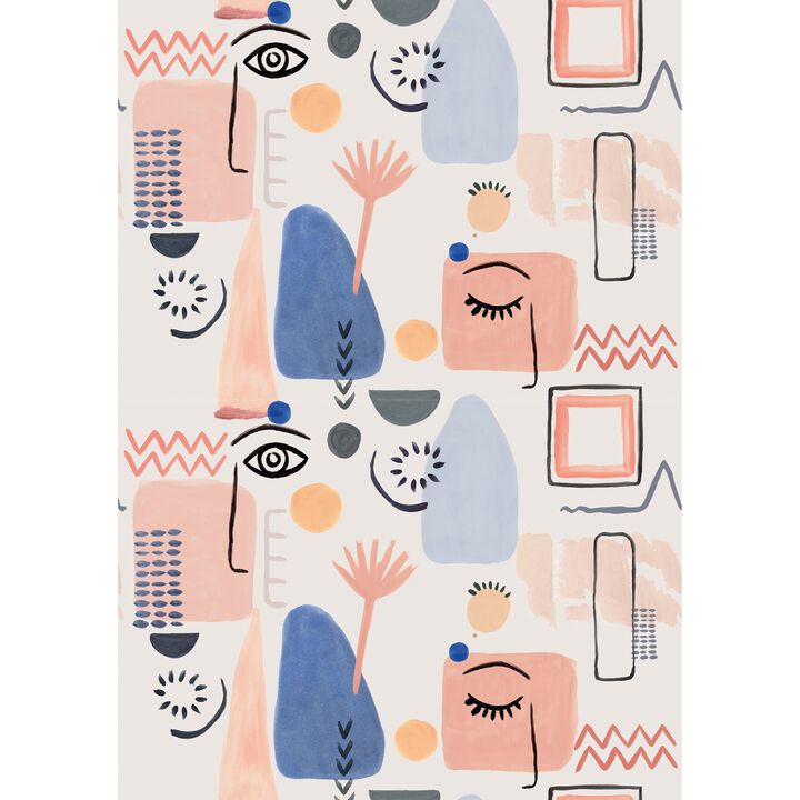 Day Dreamers Abstract Multi-colored Mural RB249