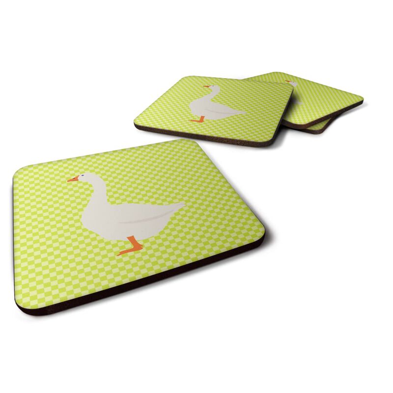 Caroline's Treasures Embden Goose Green Decorative coasters, 3.5, Multicolor