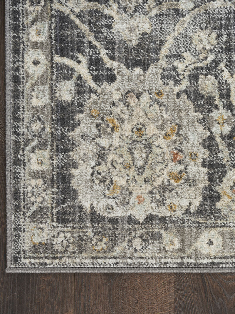 Oushak Home OUS01 Charcoal 2'3" x 7'6" Rug image number 3