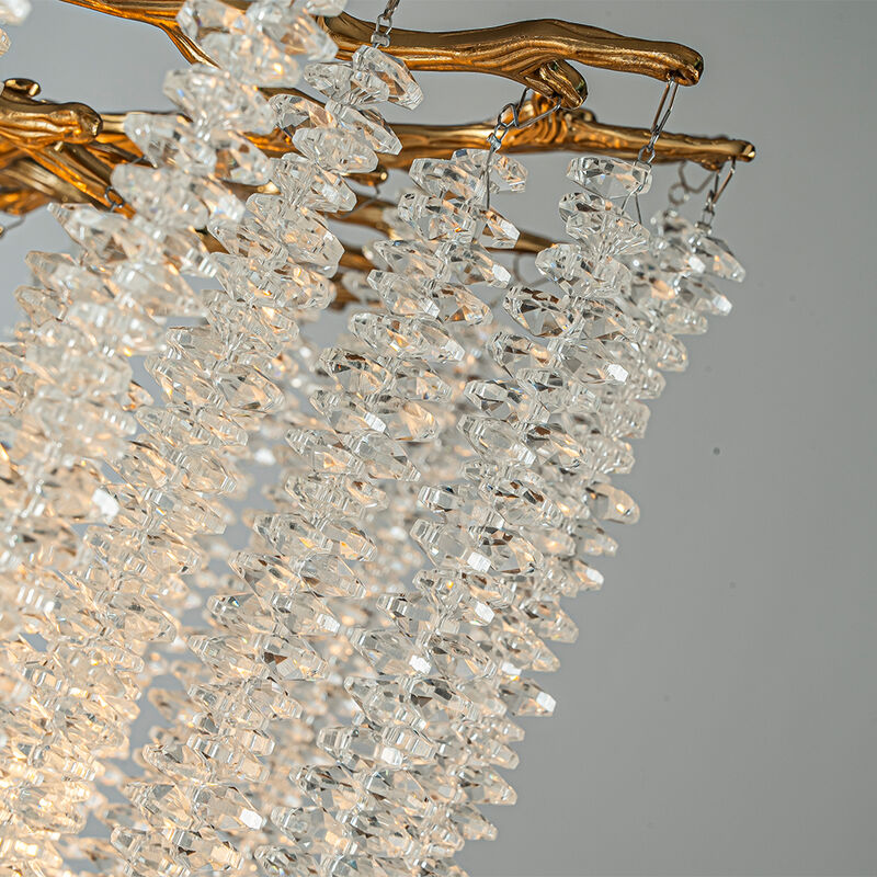 Modern Glam Crystal Chandelier Branch Style Pendant Ceiling Light for Dining Room Bedroom image number 3
