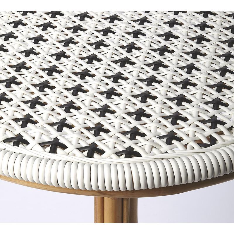 Butler Specialty Tenor & Rattan Bistro Table, White image number 4