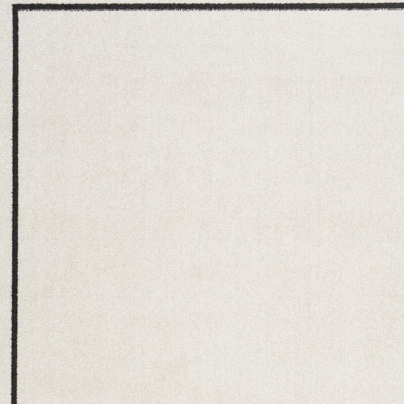 HomeRoots 6' X 9' Ivory And Black Indoor Outdoor Area Rug image number 4