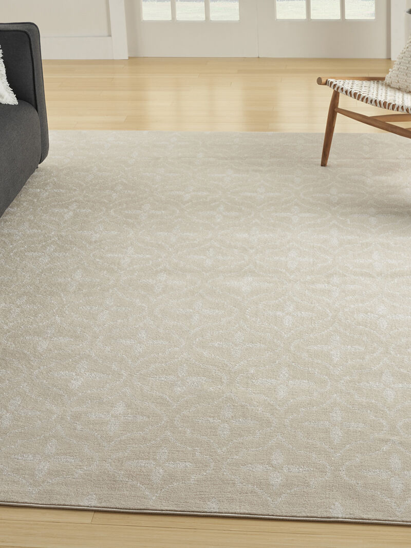 Nourison Essentials NRE04 Ivory/Beige 5' x 7' Rug image number 8