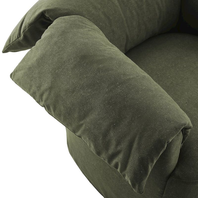 Lark Slipcovered Fabric Oversized Armchair image number 6