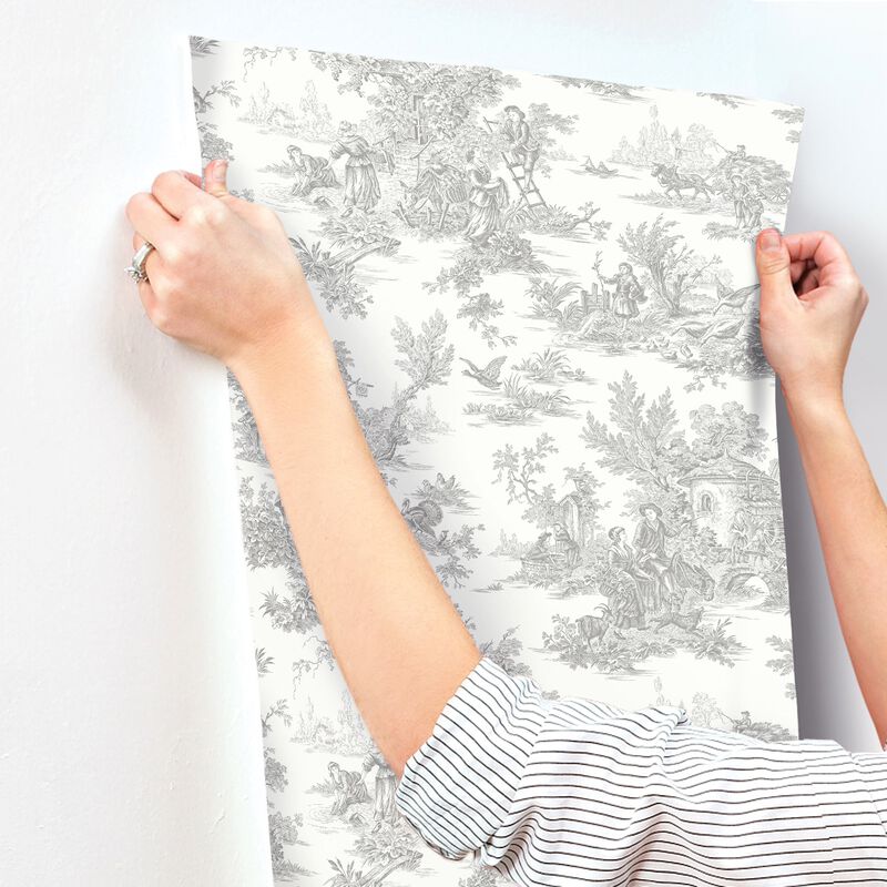 Campagne Toile Grey Wallpaper (Double Roll) image number 5