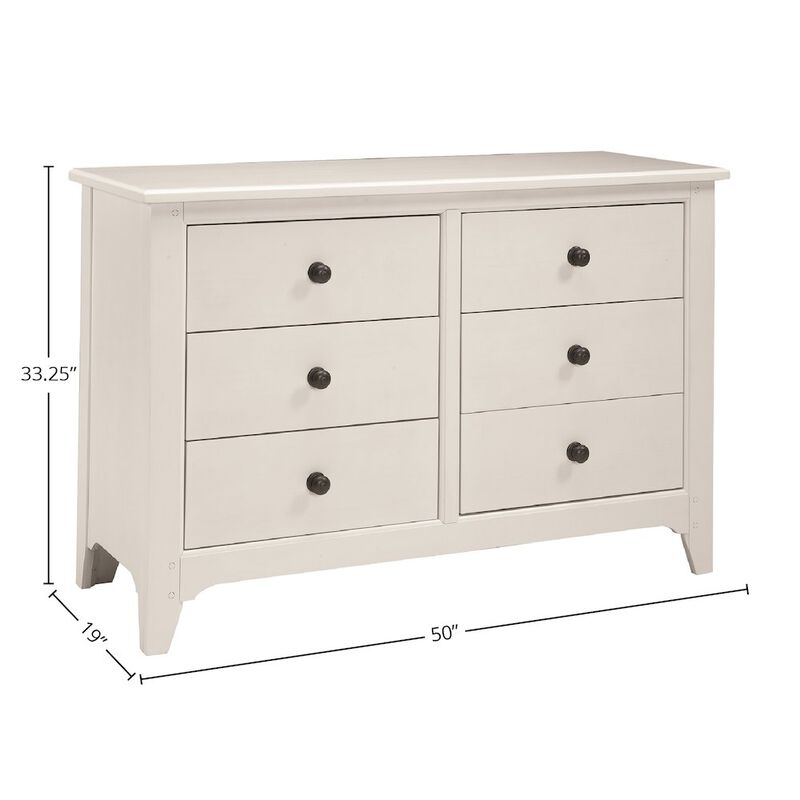 Westwood Design Taylor 6-Drawer Dresser, Sea Shell