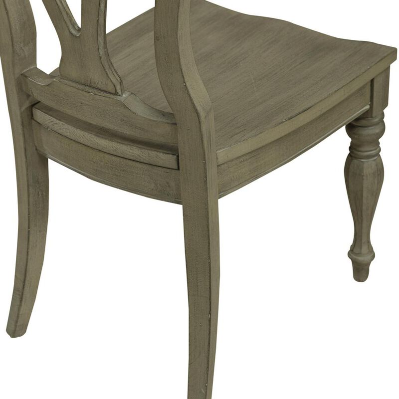 Liberty Furniture Magnolia Manor Splat Back Side Chair (RTA)-Set of 2 in Antique White image number 6