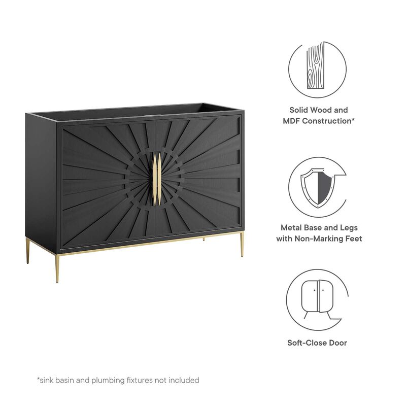 Awaken 48" Double or Single Sink Compatible (Not Included) Bathroom Vanity Cabinet image number 8