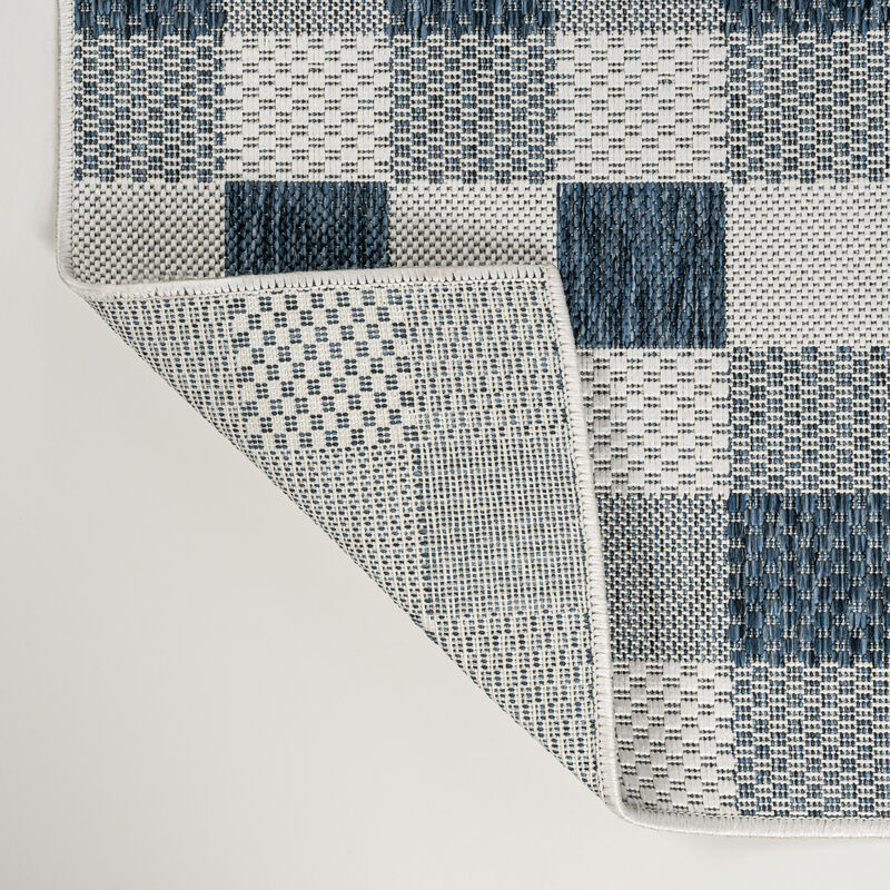 Darcy Traditional Geometric Bold Gingham Indoor/Outdoor Area Rug