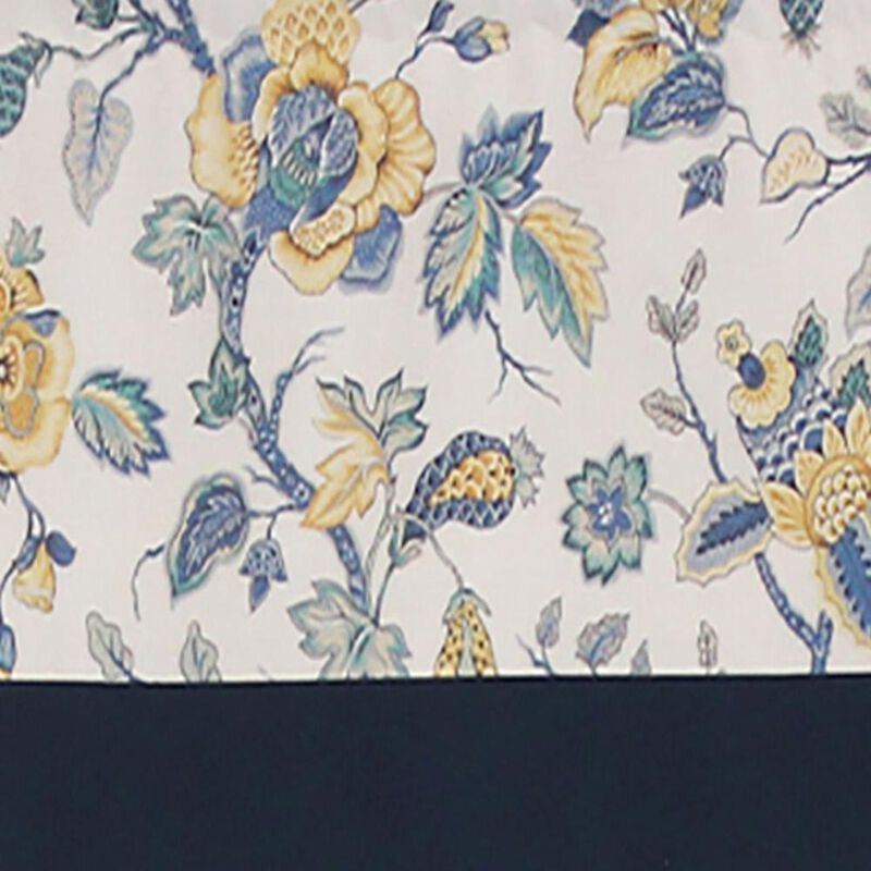 RLF Home Gianna Banded Valance Red. 3" Rod Pocket, Contrast bottom banding. 50"W x 16"L