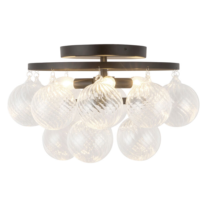 Faye 18 in Semi Flush Mount with Glass