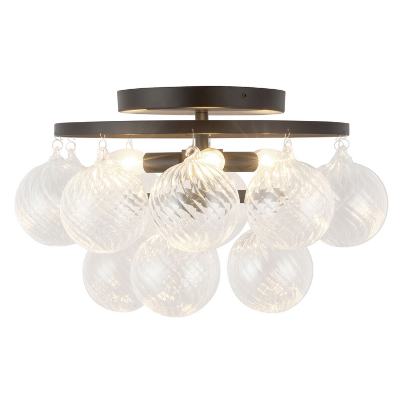 Faye 18 in Semi Flush Mount with Glass image number 0