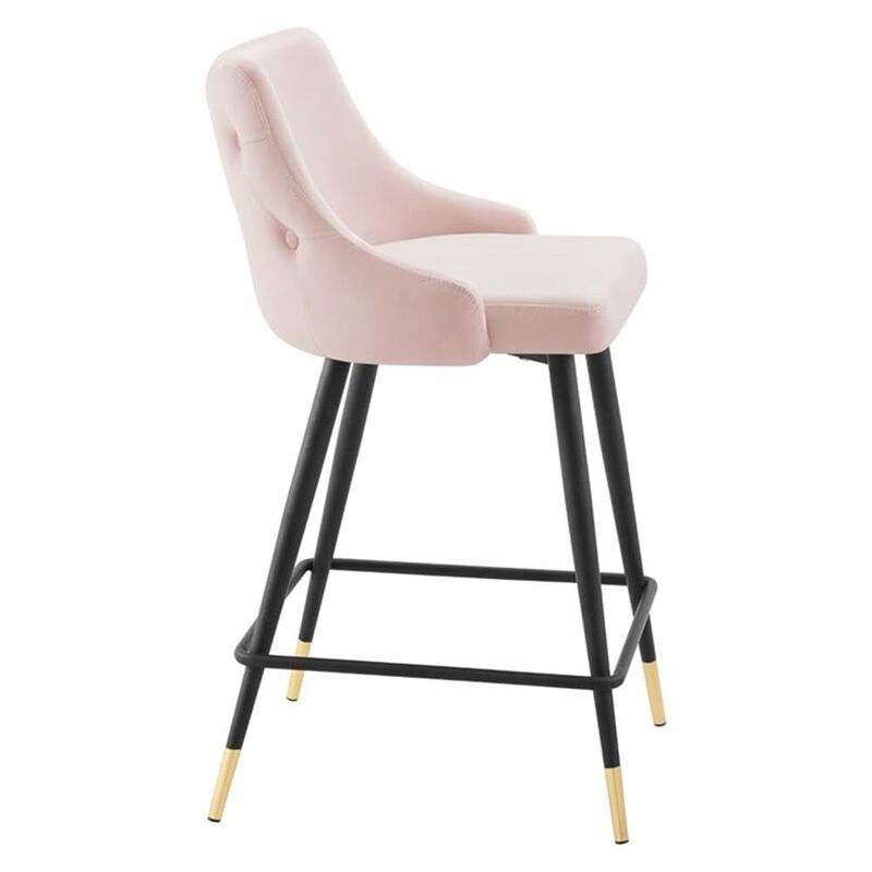 Modway Adorn Tufted Performance Velvet Counter Stool, Pink image number 3
