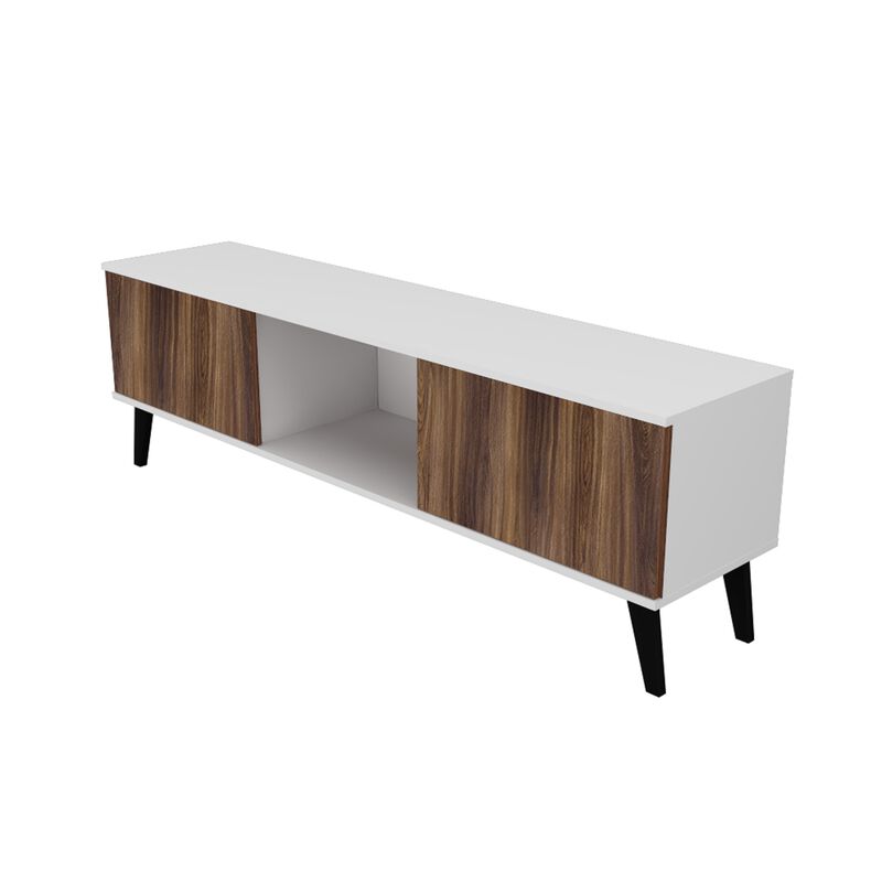 Doyers Large Brown and White TV Stand