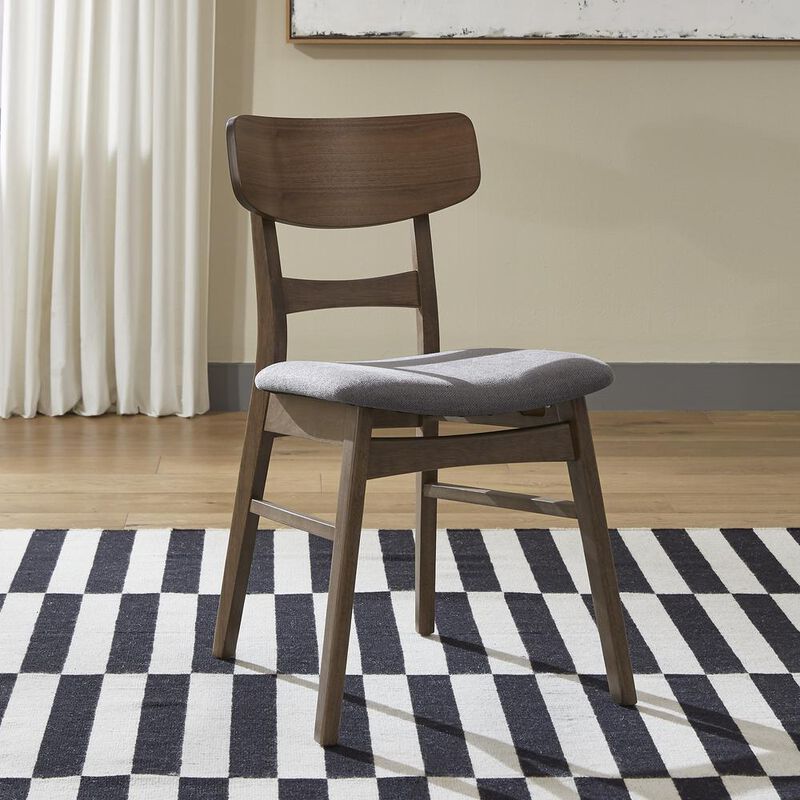 Liberty Furniture Panel Back Side Chair- Grey (RTA)- Set of 2 Contemporary Brown image number 6