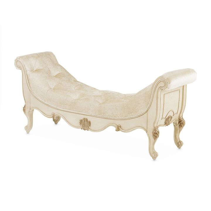 Michael Amini Platine de Royale Accent Bench - Champagne