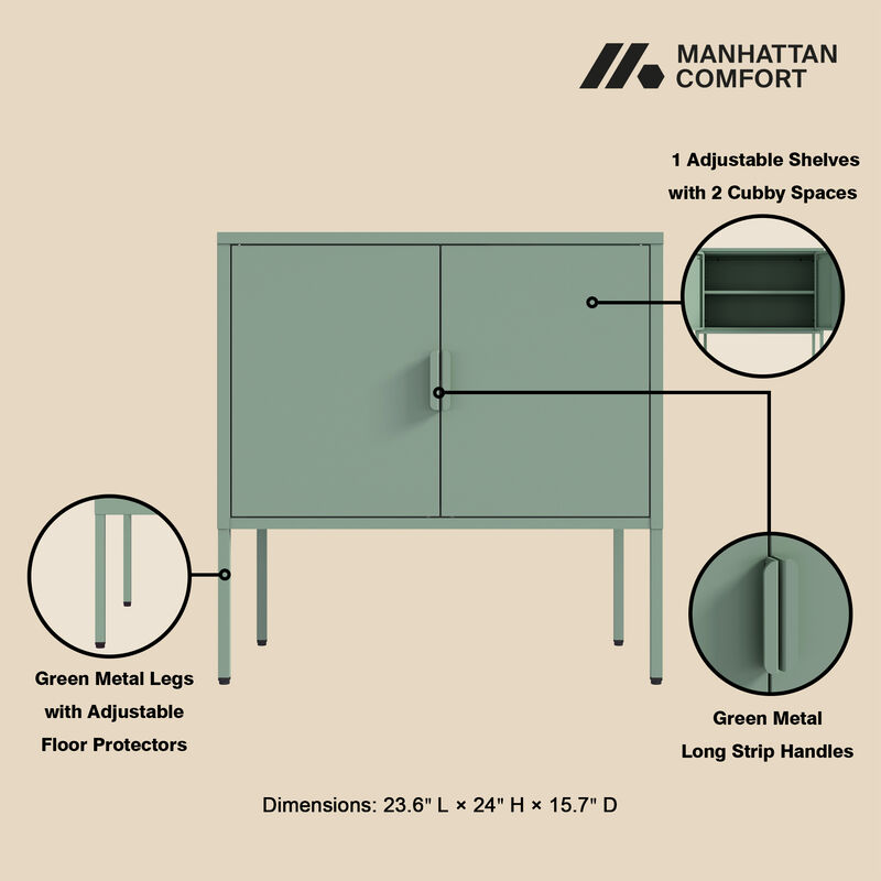 Ava Green Accent Cabinet