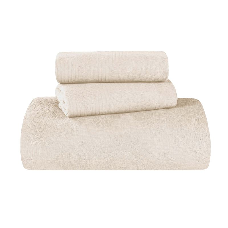 Soft Cotton Matelasse Bedspread Set, Lightweight Textured Bedding image number 3