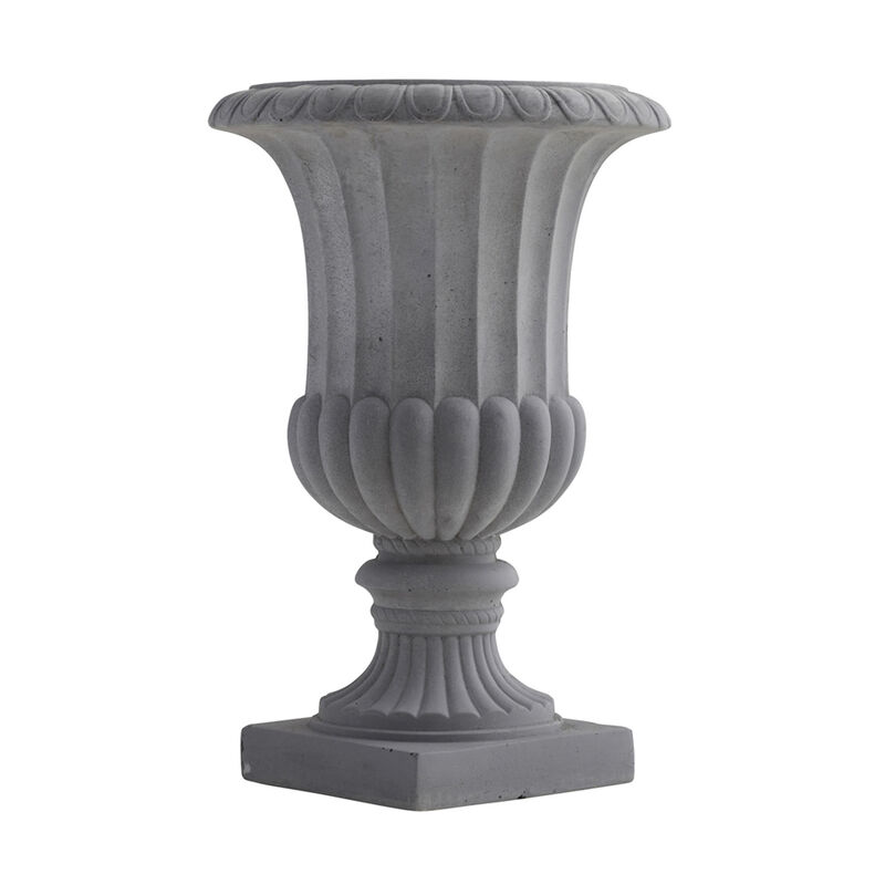 Nearly Natural 16.5-in Decorative Gray Urn (Indoor/Outdoor) image number 2