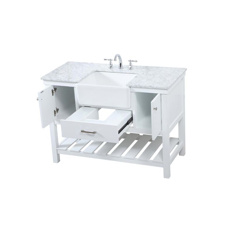 Elegant Kitchen and Bath 48 inch Single bathroom vanity in white