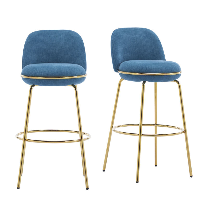 Christopher Knight Home Cobb Indoor Metal Frame Upholstered Armless Barstools (Set of 2) image number 0