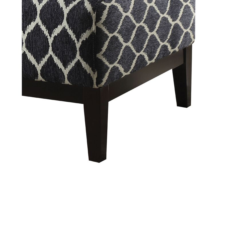 28 Inch Wide Fabric Upholstered Accent Chair, Dark Blue-Benzara