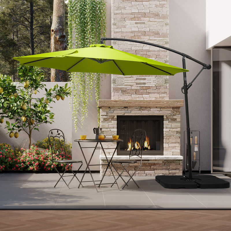 WestinTrends 10 ft. Outdoor / Patio Cantilever Hanging Umbrella