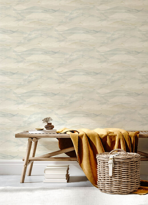 Bozeman Mountains Sky Blue Wallpaper (Set of 2)