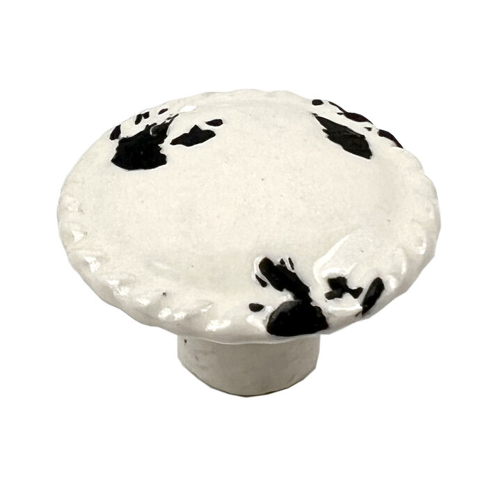 HomeRoots Set of Six White Ceramic Drawer Pull Knobs