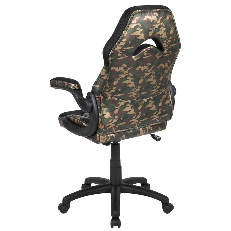 X10 Gaming Chair Racing Office Ergonomic Computer PC Adjustable Swivel Chair with Flip-up Arms, / LeatherSoft image number 5