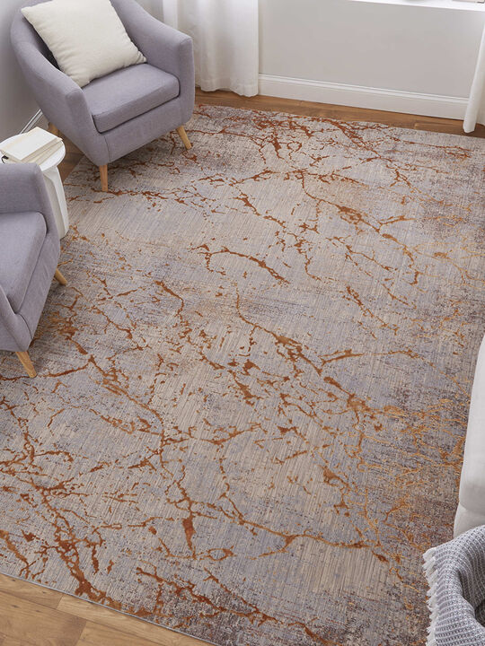 Pryor 39NEF 5' x 8' Gold/Brown/Gray Rug