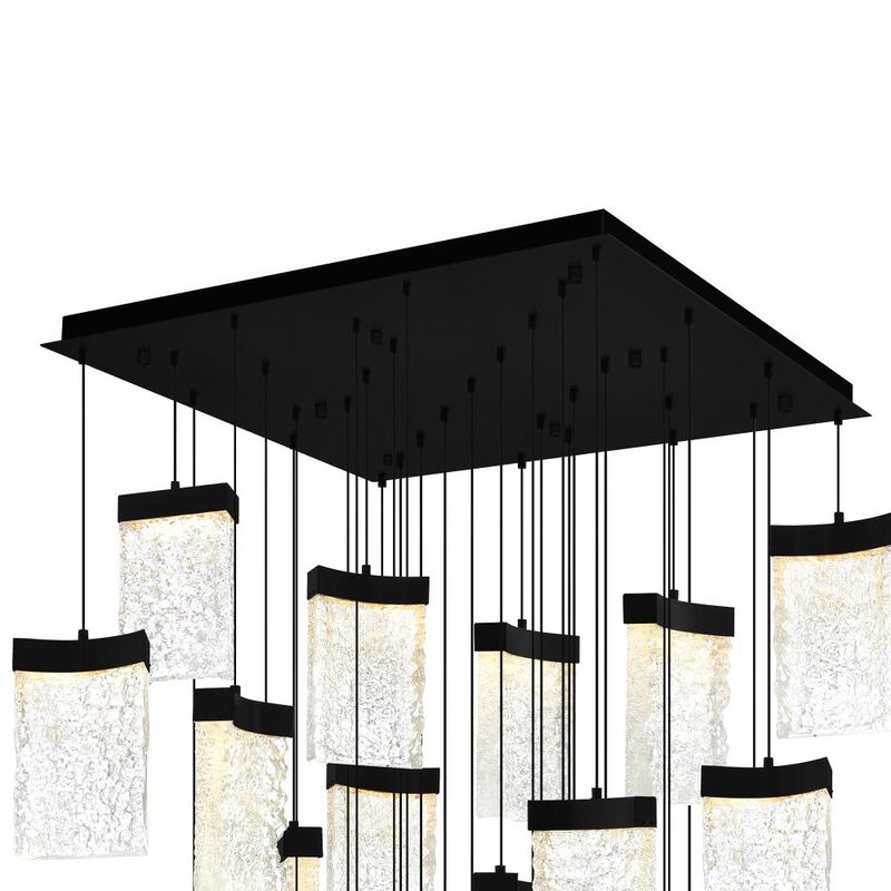 Lava Integrated LED Black Chandelier