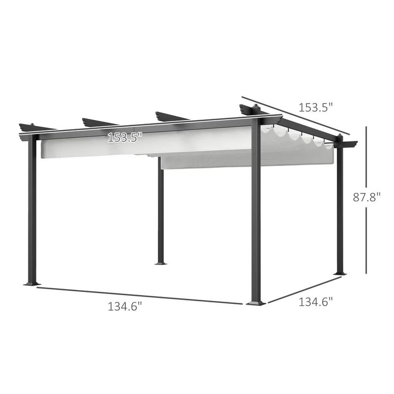 Hivvago 13x13 Patio Pergola with Retractable Roof image number 2