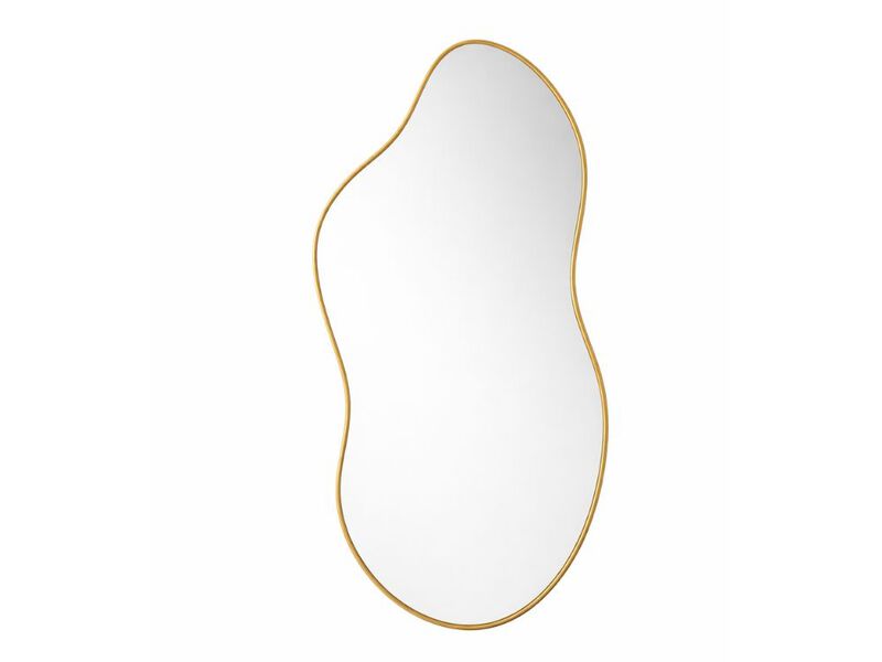 Gold Irregular Asymmetrical Wall Mirror 24x46 Inch Decorative Mirror for Home image number 0