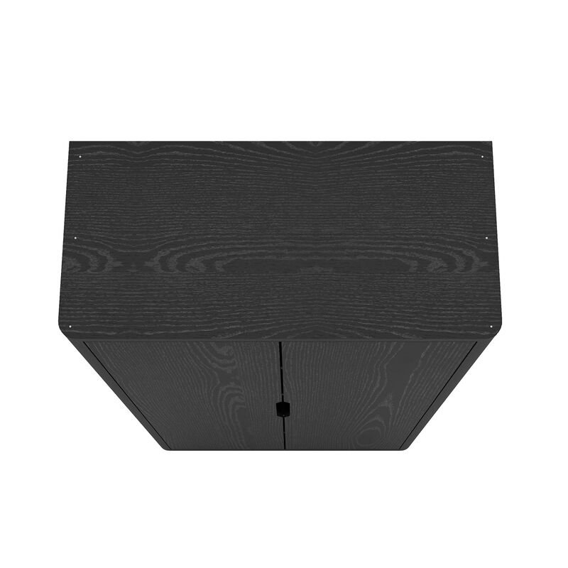 Rivington Black Bookcase Cabinet