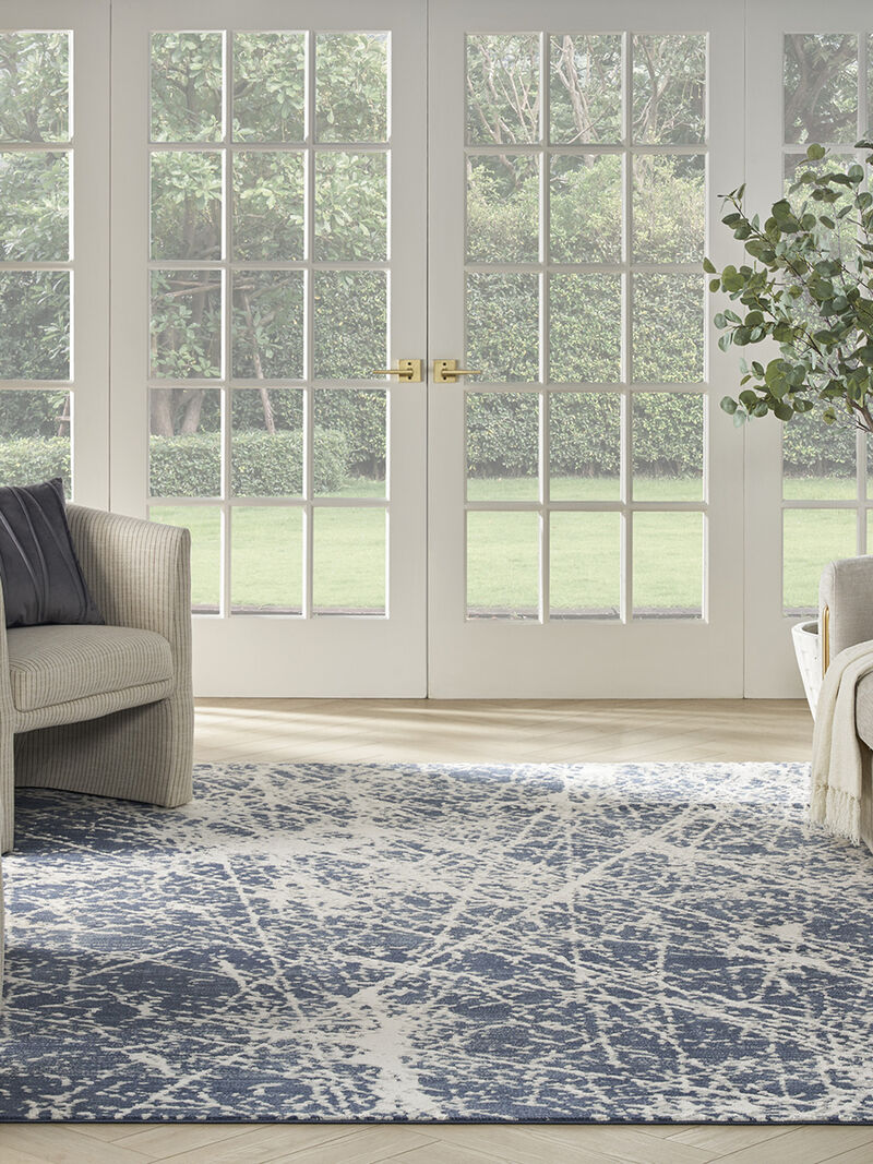 Exhale EXL02 Navy/Ivory 7'10" x 9'10" Rug